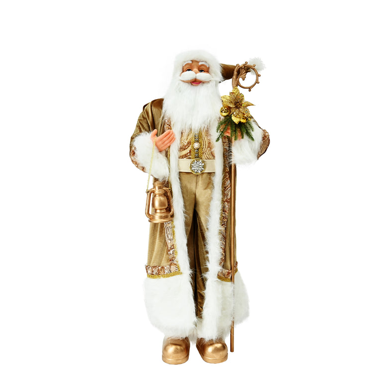 Santa Statue Luxury Gold (120cm)