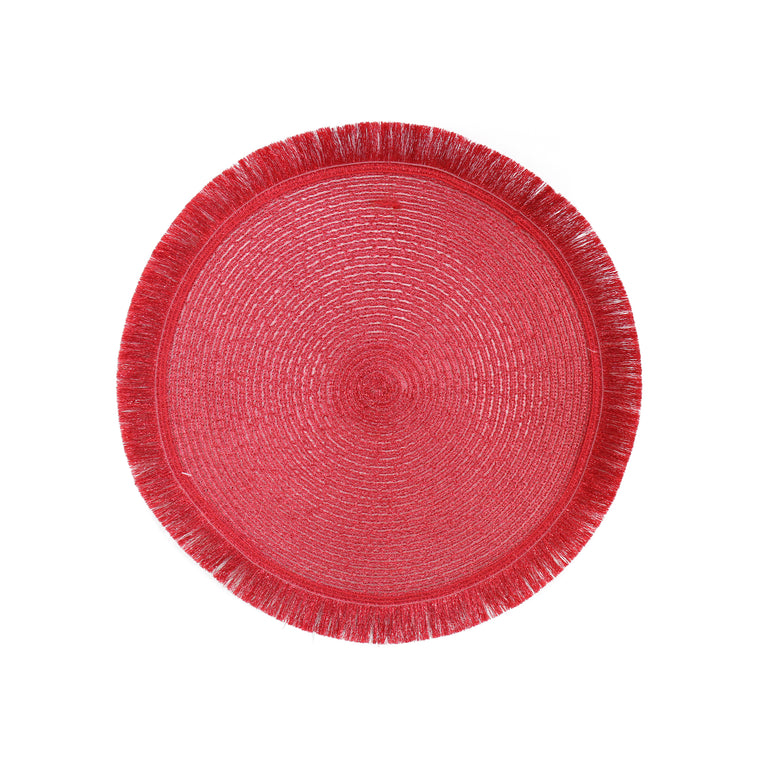 Metallic Placemat Fringed Edge