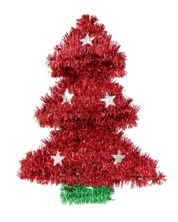 Tinsel Tree Plaque 35cm