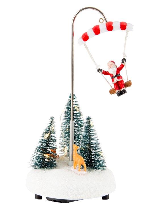 LED Forest Aerial Santa Scene