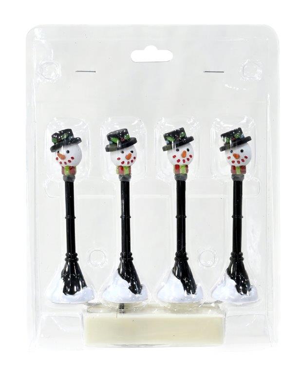 4 Pack Mini Light Up Character Lamppost