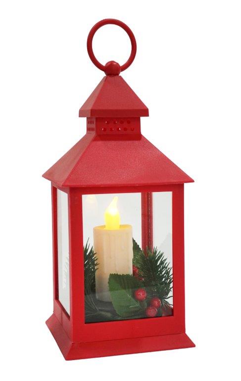 LED Taper Candle Lantern with Decoration