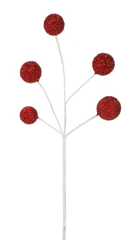 Glitter Ball Pick 40cm Asst