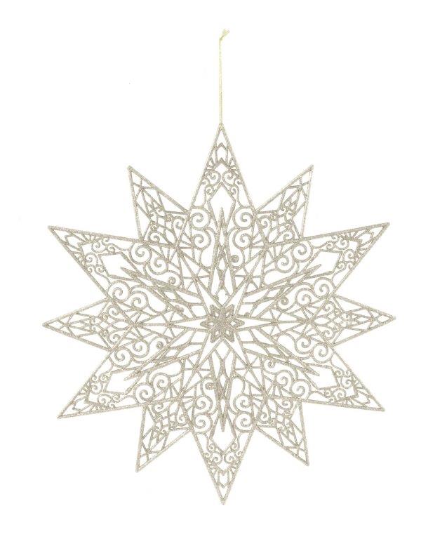 Glitter Hanging Snowflake