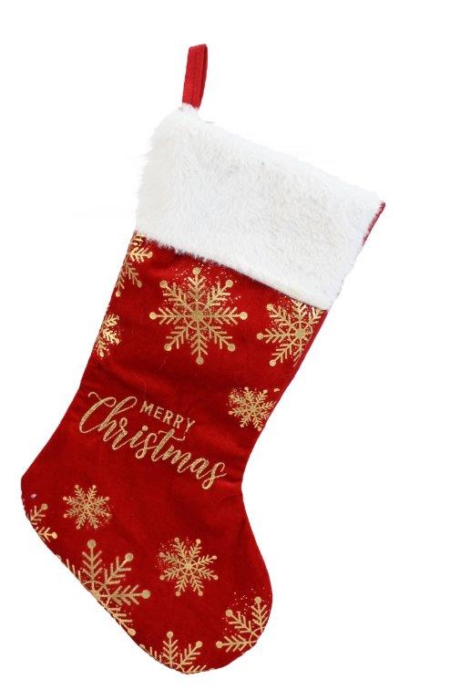 Classic Gold Embroidered Stocking 54cm