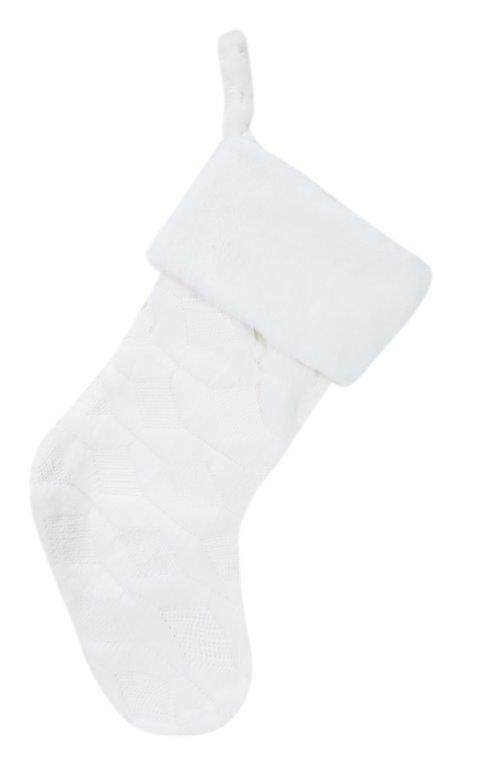 Deluxe Super Plush White Stocking