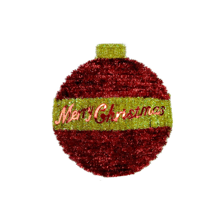 Tinsel Bauble - Merry Christmas