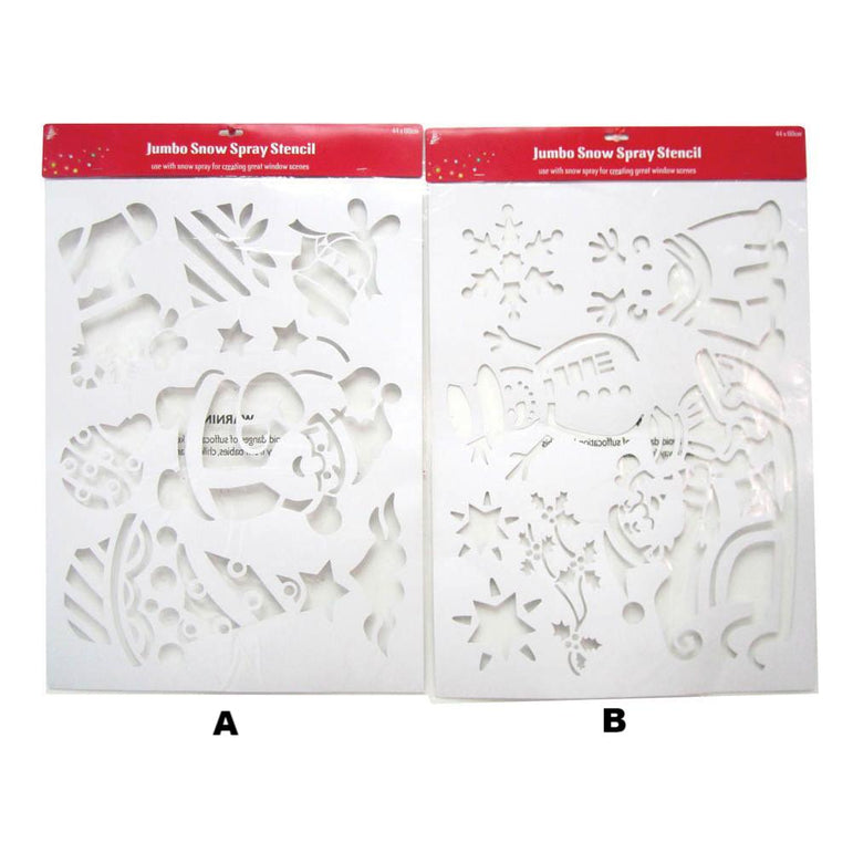 Jumbo Christmas Snow Spray Stencil