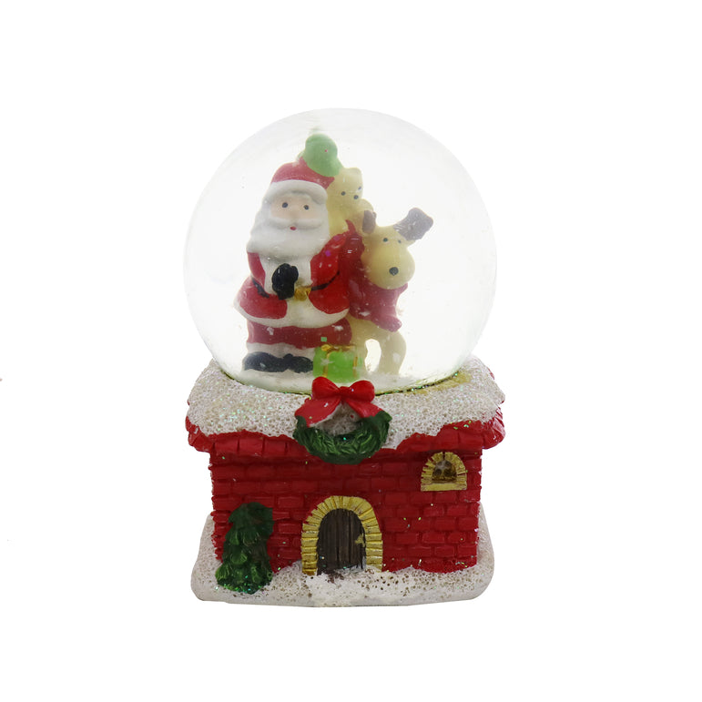 Santa on Chimney Water Ball