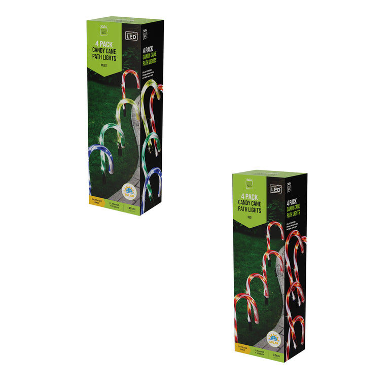Solar Candy Cane Path Lights
