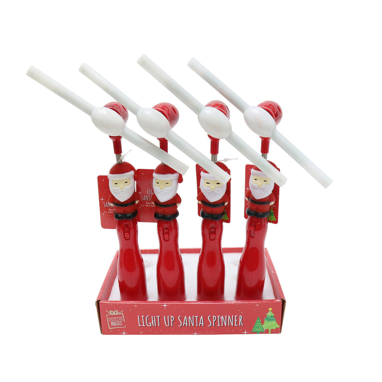 Light Up Santa Windmill Wand