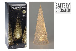 LED Tree Acrylic W/White LED 27Cm  AND 21CM B/O