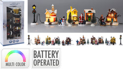 LED Christmas Village winter scenery 10 Piece  BOP
