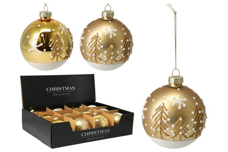 Glass Baubles 80mm -  many assorted colours shades  designs