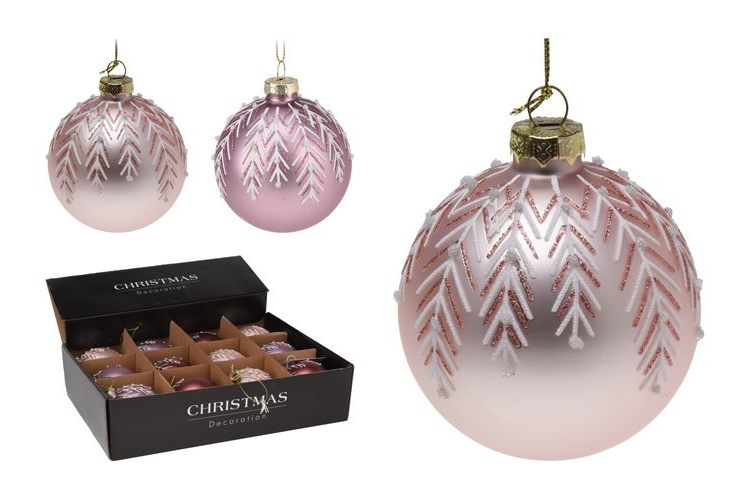 Glass Baubles 80mm -  many assorted colours shades  designs