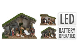LED Nativity Scene 7PCS  30cm  /  8 PCS 50CM  5 WARM WHITE LED BOP