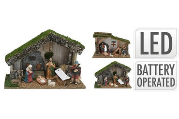 LED Nativity Scene 7PCS  30cm  /  8 PCS 50CM  5 WARM WHITE LED BOP