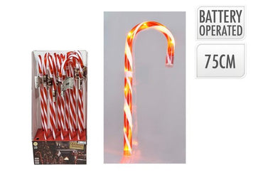 Candy Cane w/ 20LED 120Cm Red w/ W/White OR  75CMN