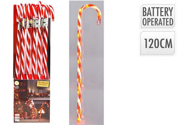 Candy Cane w/ 20LED 120Cm Red w/ W/White OR  75CMN
