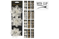 poinsettia Flower Clip On 8cm /12Cm /16cm  asst