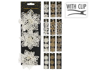 poinsettia Flower Clip On 8cm /12Cm /16cm  asst