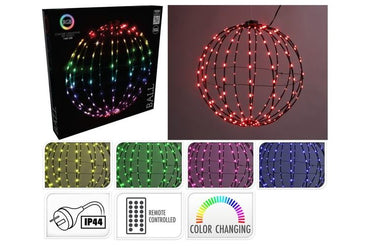 LED 3D Ball 40Cm/50cm RGB Colour Change IP44