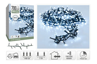 LED Cluster LIGHTS 700 LED / 1000 LED IN 5 Asst Colours outdoor indoor
