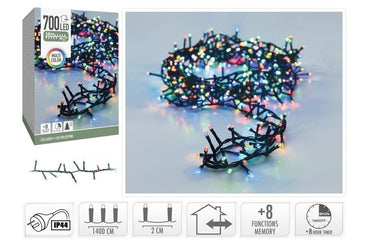 LED Cluster LIGHTS 700 LED / 1000 LED IN 5 Asst Colours outdoor indoor