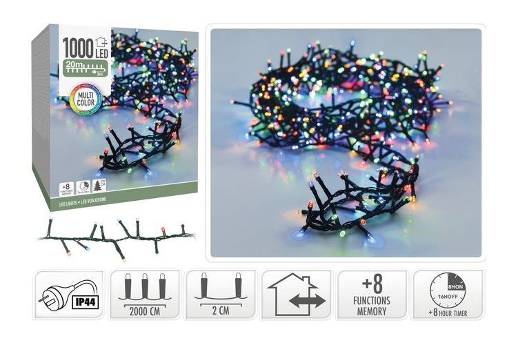 LED Cluster LIGHTS 700 LED / 1000 LED IN 5 Asst Colours outdoor indoor