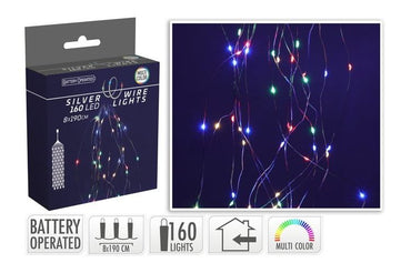 Cascading 160LED Warm white /multicolour battery op