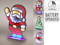 Infinity  lights 9 designs   Santa  / tree / snowman  (28cm)Deer / Elf / Candy man(37cm) Santa Snowman Gnome (45cm)