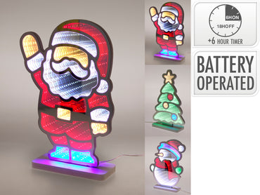 Infinity  lights 9 designs   Santa  / tree / snowman  (28cm)Deer / Elf / Candy man(37cm) Santa Snowman Gnome (45cm)