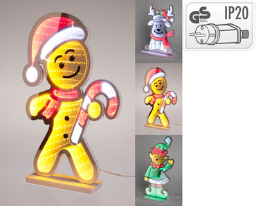 Infinity  lights 9 designs   Santa  / tree / snowman  (28cm)Deer / Elf / Candy man(37cm) Santa Snowman Gnome (45cm)