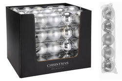 Baubles SILVER  80mm - 5 pack /  singles 100/ 140 /180mm