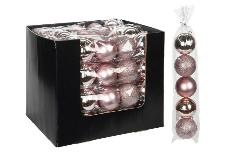 Baubles PINK 80mm - 5 pack /  individual 100 / 140 /180mm