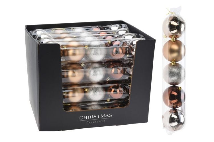 AMBER  Baubles 80mm - 5 pack /  individual 100 / 140/180mm