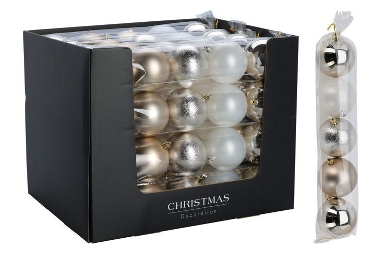 Champagne Baubles  80mm - 5 pack /  individual 100 / 140 /180mm