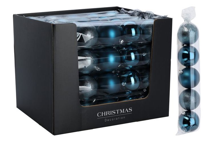 Baubles BLUE 80mm - 5 pack /  individual 100/ 140 /180mm