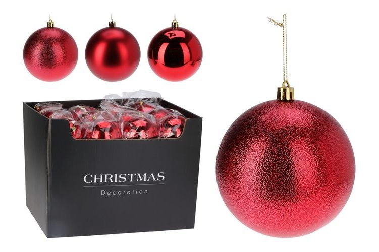 RED Baubles  80mm - 5 pack /  60mm 9 Pack /  individual 100 / 140 /180mm