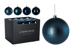 Baubles BLUE 80mm - 5 pack /  individual 100/ 140 /180mm