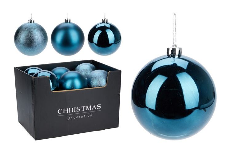 Baubles BLUE 80mm - 5 pack /  individual 100/ 140 /180mm