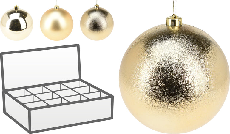 Baubles Gold  80mm - 5 pack /  individual 100/ 140/180mm