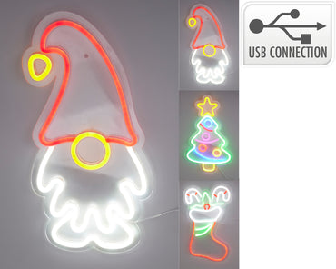 Wall Neon motifs 12 Ass Xmas USB