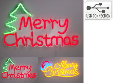 Wall Neon motifs 12 Ass Xmas USB