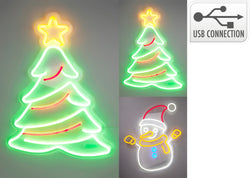 Wall Neon motifs 12 Ass Xmas USB
