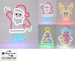 Wall Neon motifs 12 Ass Xmas USB