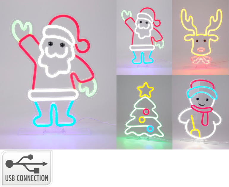 Wall Neon motifs 12 Ass Xmas USB
