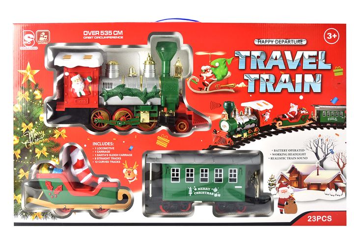 Train Set Santa Sleigh Light & sound  3 sizes / 23 pcs / 16 pcs / 19 pcs  B/O