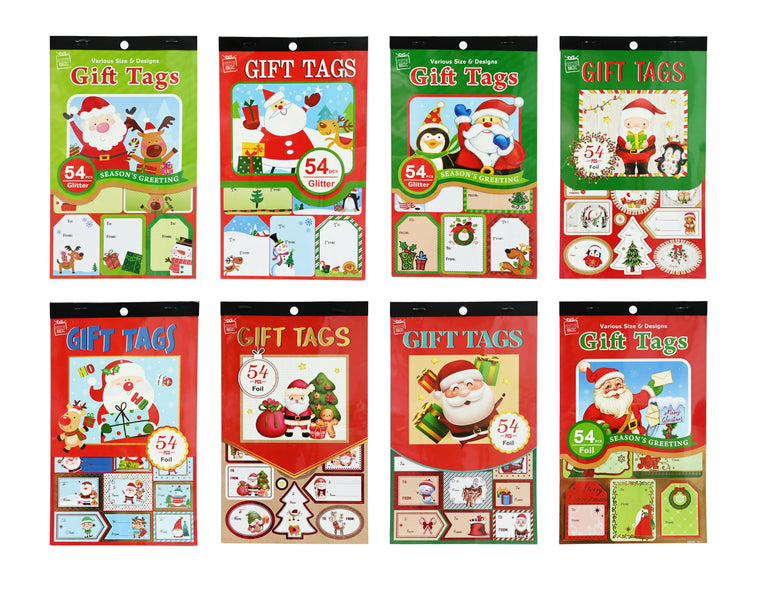 Gift Tags Foil/Glitter In Book Mega-Mix