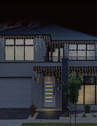 LED Snowing Icicles Timer 960 4 Asst Colour